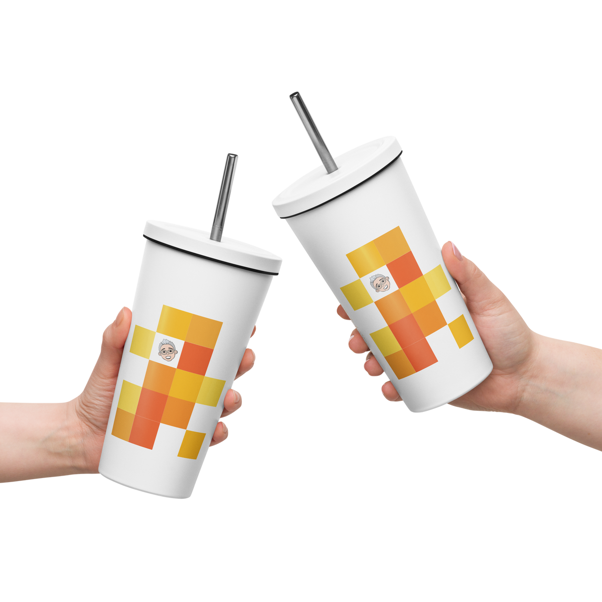 Tapered stainless steel tumbler